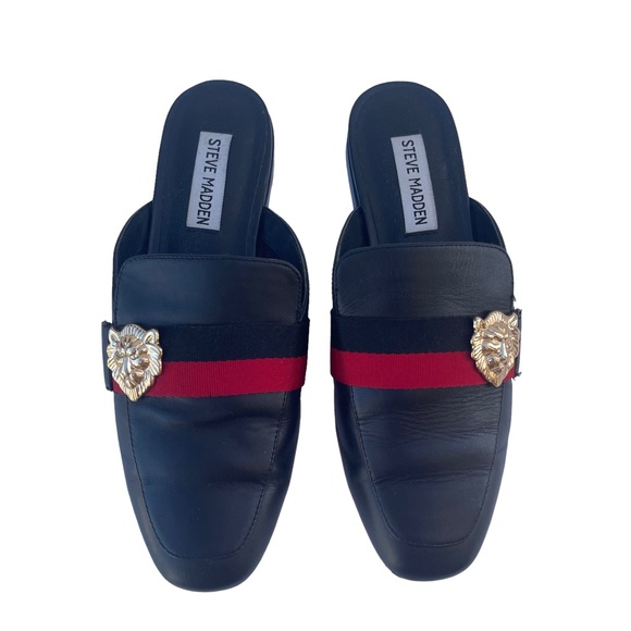 Steve Madden Black Karisma Leather Slip-On Mules - Picture 7 of 7